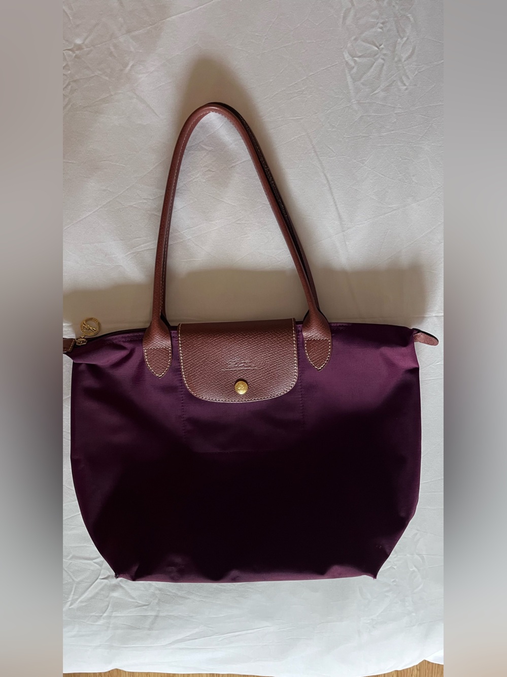 Longchamp Le Pliage bag in Burgundy S